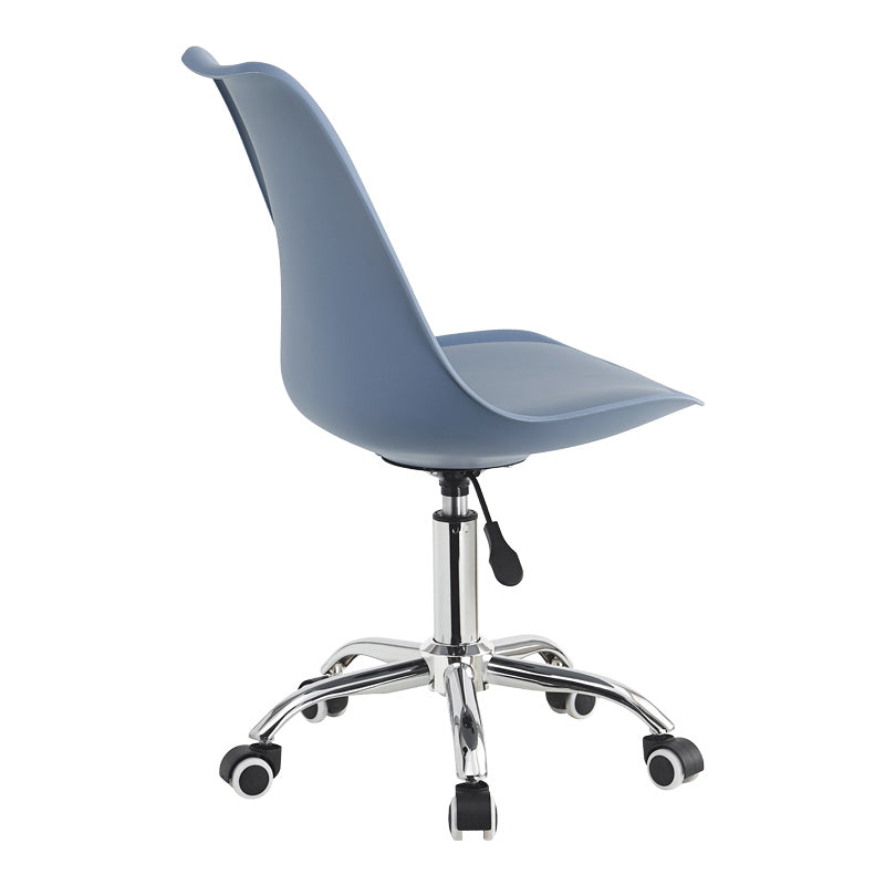 Scaun de birou ajustabil Gaston II, Modern, Albastru deschis, 48x57x77-90 cm