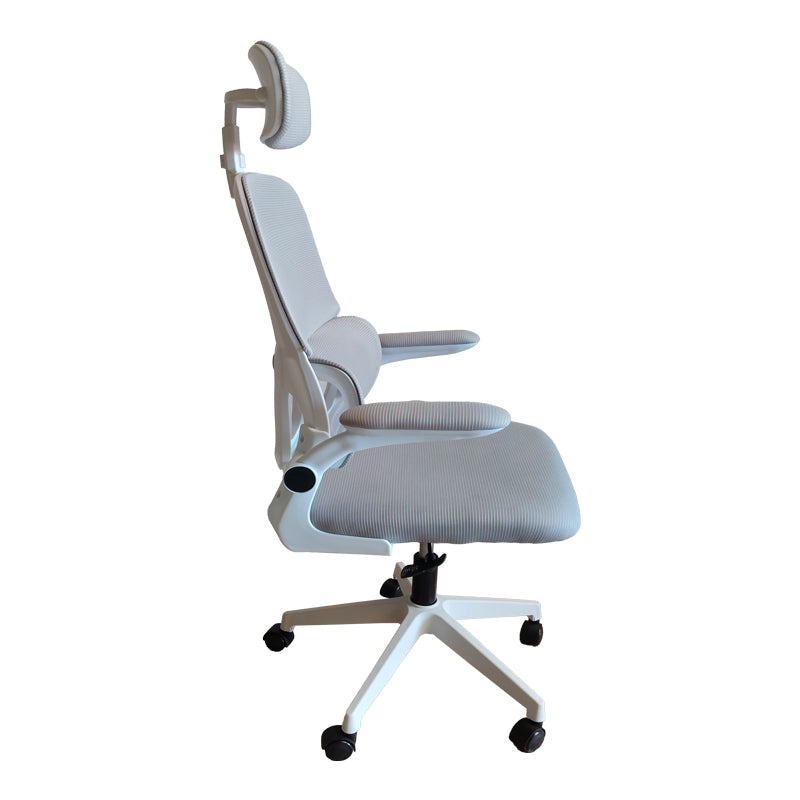 Scaun de birou cu țesătură mesh Recko, Gri, 56x62x116-125 cm