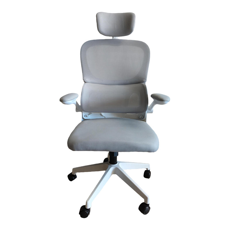 Scaun de birou cu țesătură mesh Recko, Gri, 56x62x116-125 cm