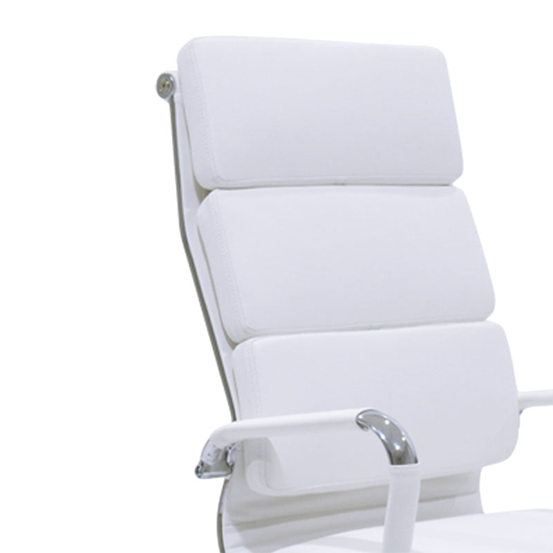 Scaun de birou de manager Tokyo cu PU alb 56x52x108 cm, 52x56 cm - Alb