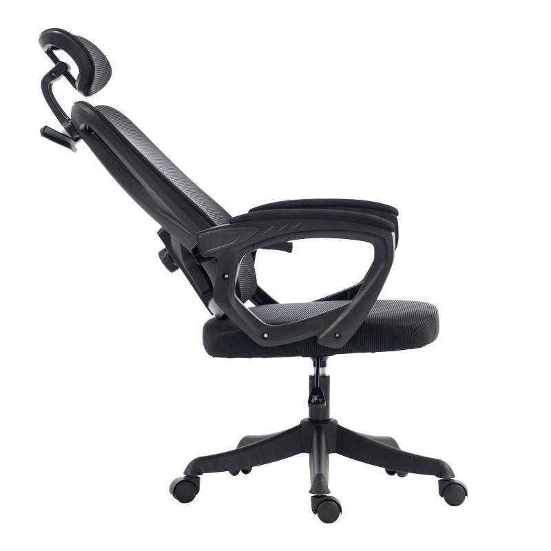 Scaun de birou directorial Exeter, 50x58x129 cm - Negru