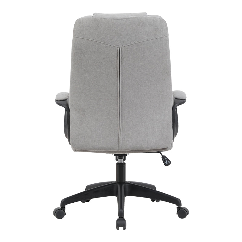 Scaun de birou directorial Kamora, stofa, 66x67x111 cm - Gri