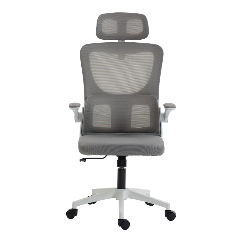 Scaun de birou directorial Mainz, 50x60x122 cm - Alb-Gri