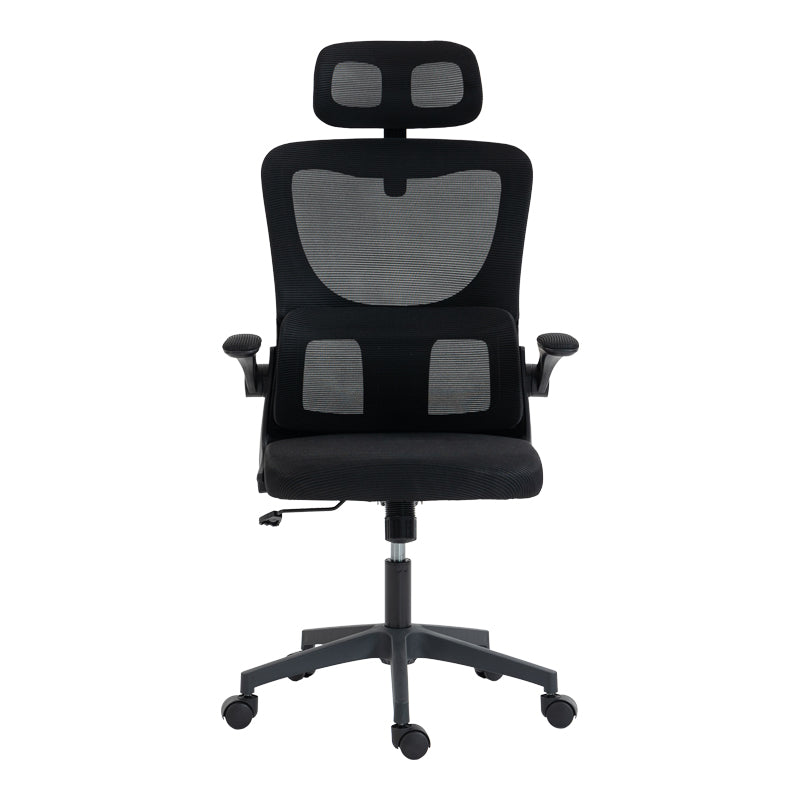 Scaun de birou directorial Mainz, 50x60x122 cm - Negru
