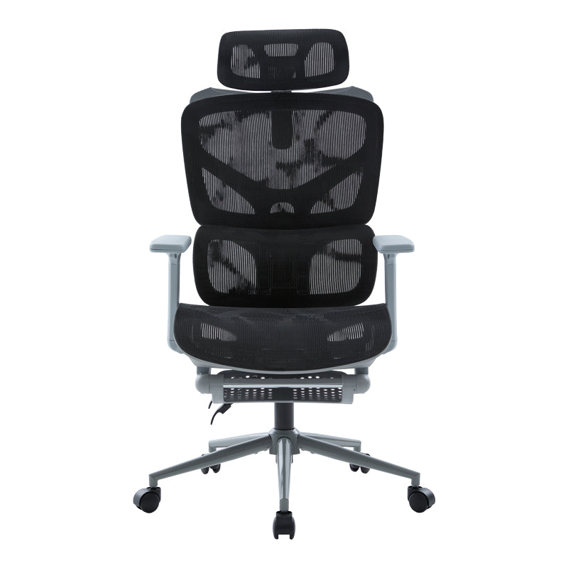 Scaun de birou directorial Vigo, 52x70x124 cm - Gri-Negru