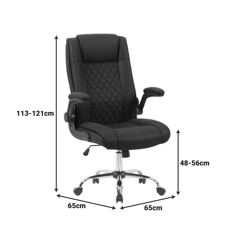 Scaun de birou ergonomic Kesla, PES, Negru, 65x65x113-121 cm