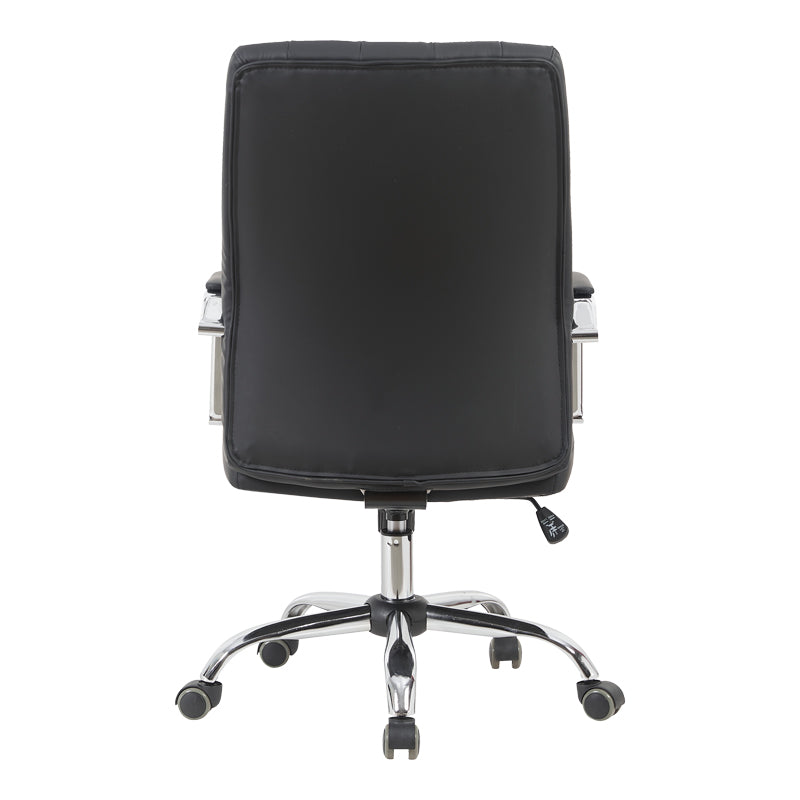 Scaun de birou ergonomic Mido, Manager, Negru, Piele, 58x71x100-106 cm