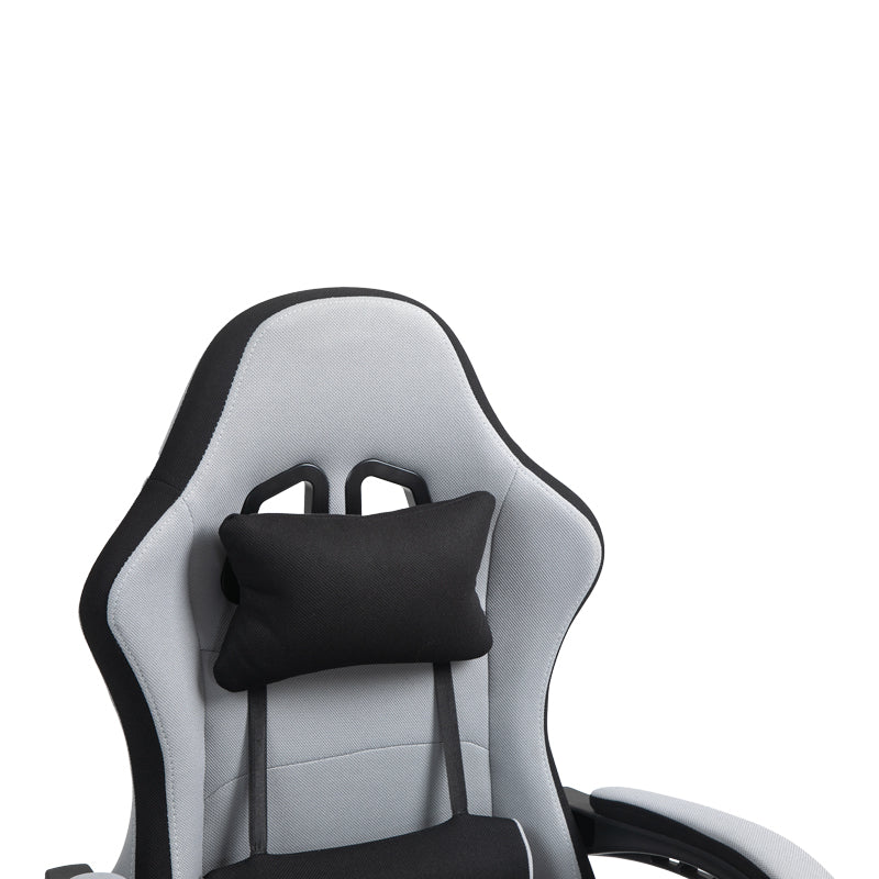 Scaun de birou gaming Gline stofa negru-Gri negru pp, 60x59x118 cm