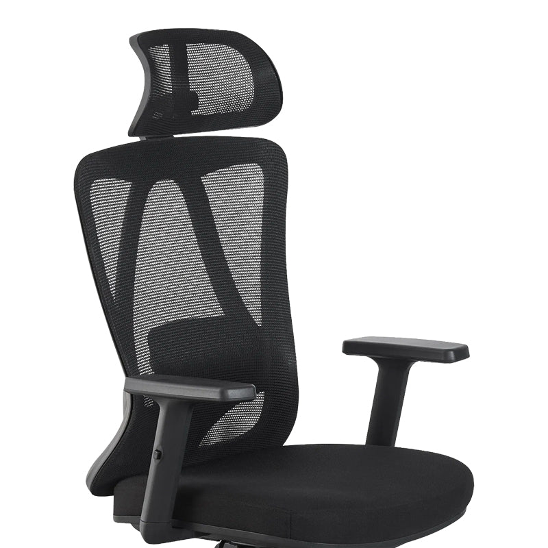 Scaun de birou Magida, Stofa, Negru, imagine produs 5