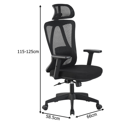 Scaun de birou Magida, Stofa, Negru, imagine produs 7