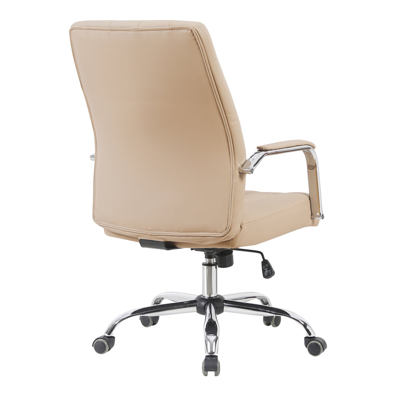 Scaun de birou manager cu funcție ajustabilă Mido, Cappuccino, 58x71x100-106 cm
