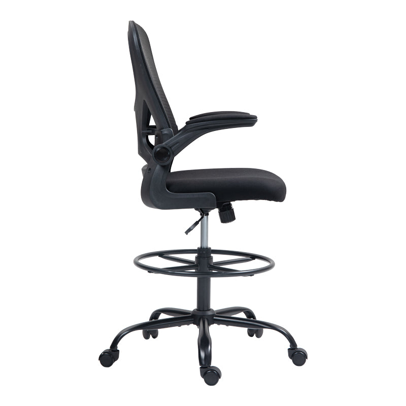 Scaun de birou manager Derzio din plasa, neagra, 62x53x131 cm, foto produs