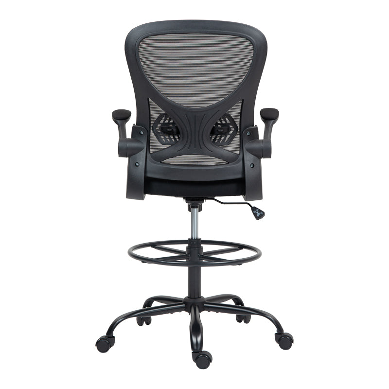 Scaun de birou manager Derzio din plasa, neagra, 62x53x131 cm, foto produs 8