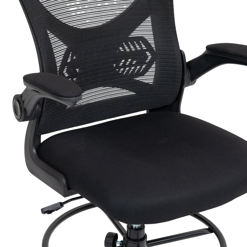 Scaun de birou manager Derzio din plasa, neagra, 62x53x131 cm, foto produs 10