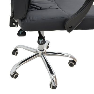 Scaun de birou manager Glorin negru pu, 60x68x128 cm, foto produs 7