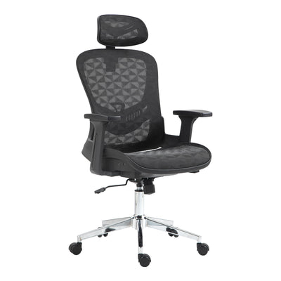 Scaun de birou manager Mergi plasa neagra 62x63x120 cm