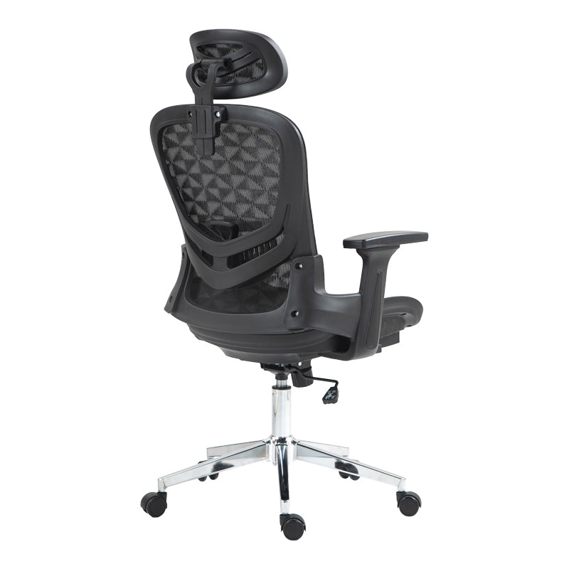 Scaun de birou manager Mergi plasa, neagra, 62x63x120 cm