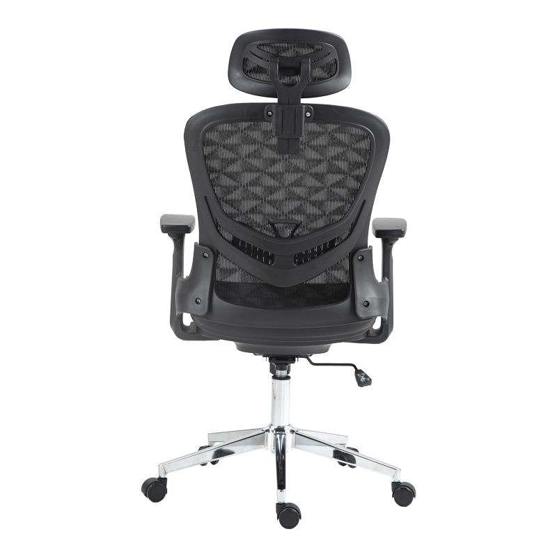 Scaun de birou manager Mergi plasa, neagra, 62x63x120 cm
