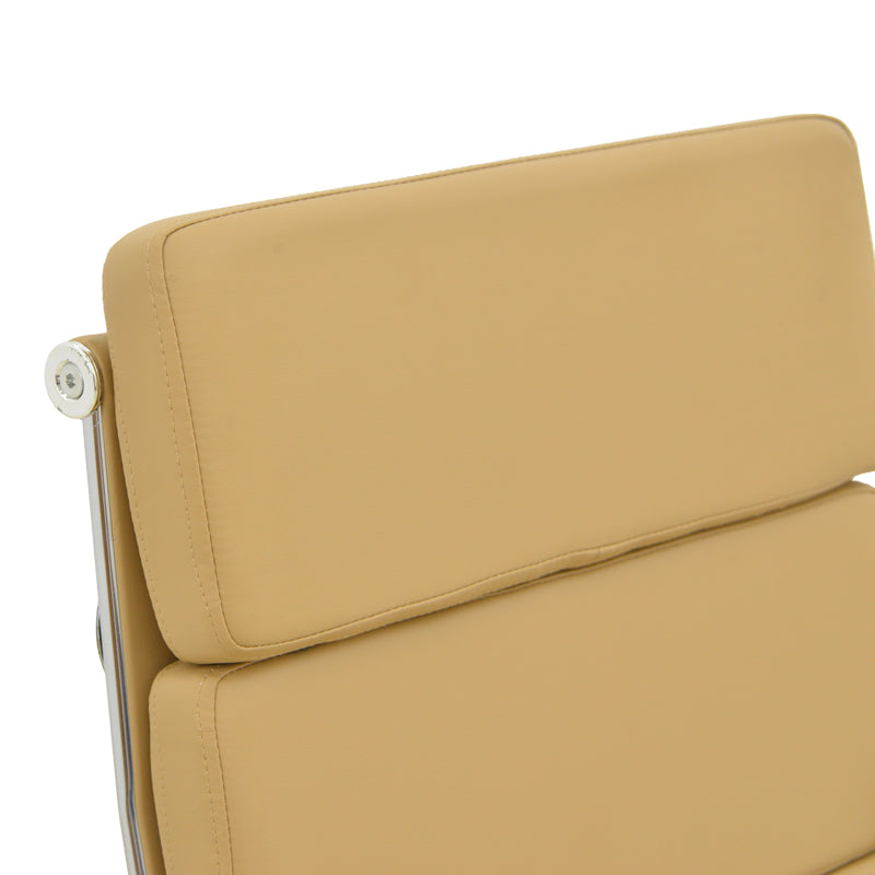 Scaun de birou de manager Tokyo cu PU alb 56x52x108 cm, 52x56 cm - Bej