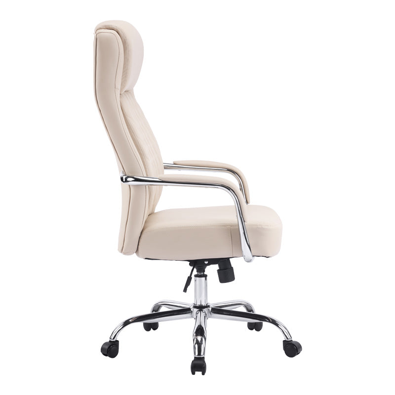 Scaun de birou Manager Rianda, bej, 70x6x116-124 cm