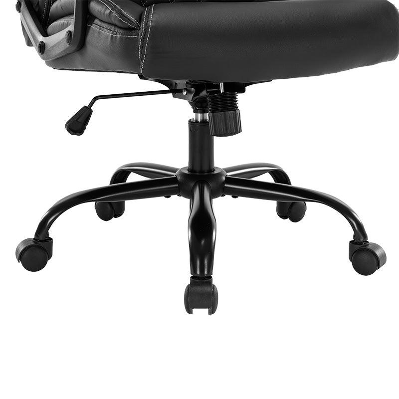Scaun de birou manager Victory piele ecologica, negru - maro, 65x73x118 cm - Negru