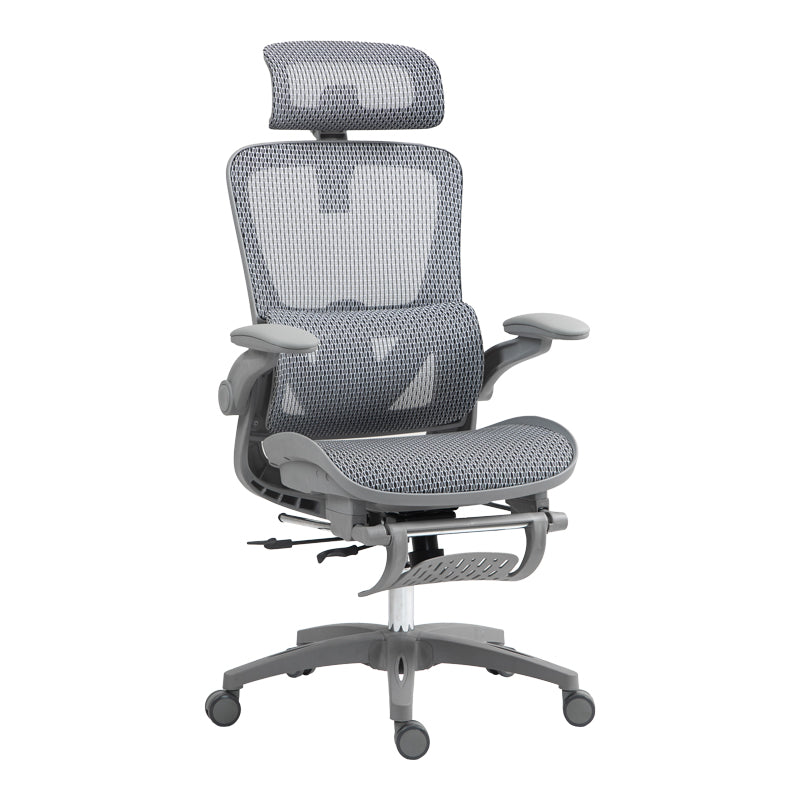 Scaun de birou manager Zenyk plasa, Alb, 63x70x126 cm