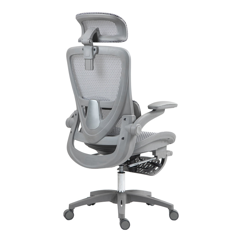 Scaun de birou manager Zenyk plasa, Alb, 63x70x126 cm, detaliu produs