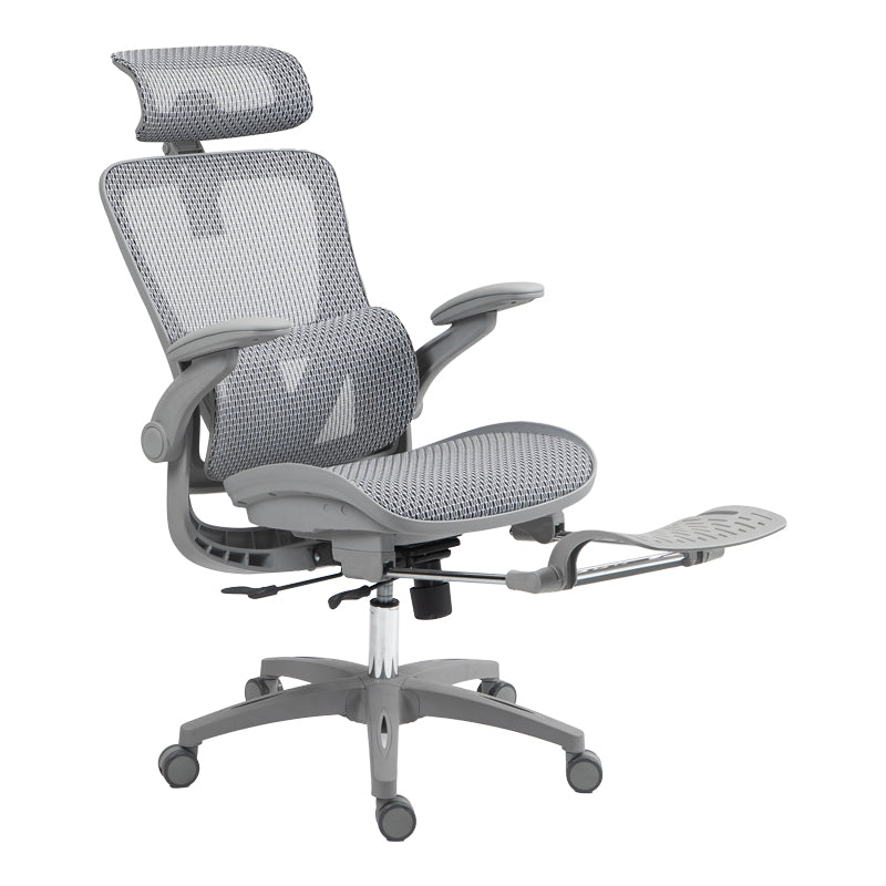 Scaun de birou manager Zenyk plasa, Alb, 63x70x126 cm