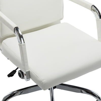 Scaun de birou managerial cu funcție ajustabilă Mavel, Albă, 55x62x100-110 cm, foto produs 9