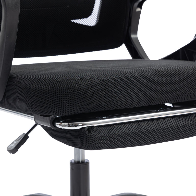 Scaun de birou managerial Meton, 48x60x128 cm - Negru