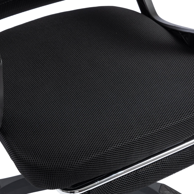 Scaun de birou managerial Meton, 48x60x128 cm - Negru