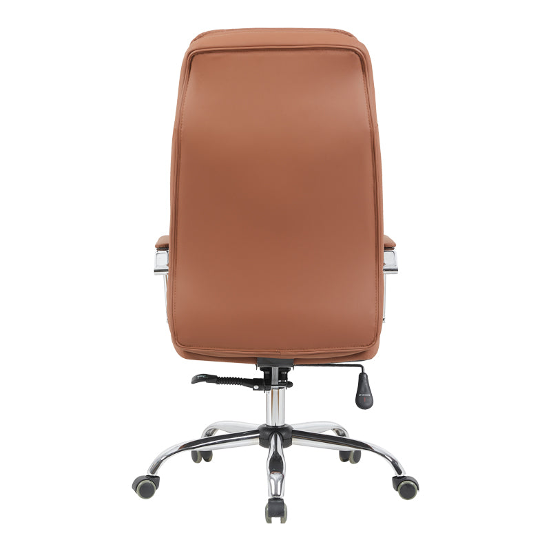 Scaun de birou managerial Morales, piele PU, 60x70x124 cm - Maro