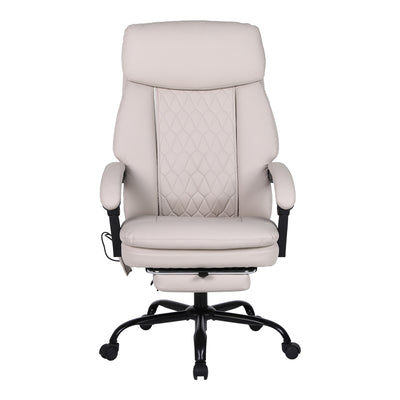Scaun de birou pentru director cu masaj Sedici, Bej, 72x63x115-123 cm, perspectiva suplimentara