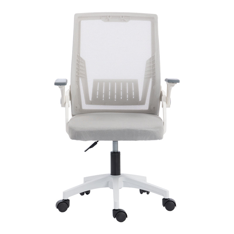 Scaun de birou Penza, 48x58x102 cm - Alb-Gri