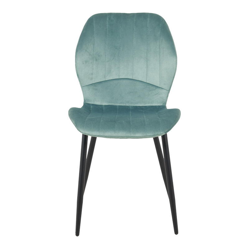 Scaun de catifea Jelour, Catifea Verde Fistic, 46x60x84 cm