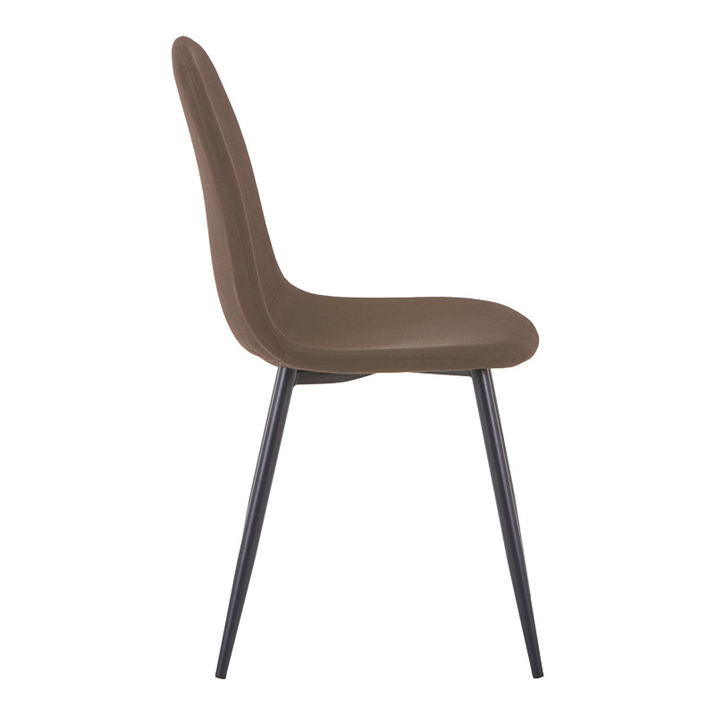 Scaun de dining Bella din maro metal, neagra, 44x52x89 cm, detaliu produs