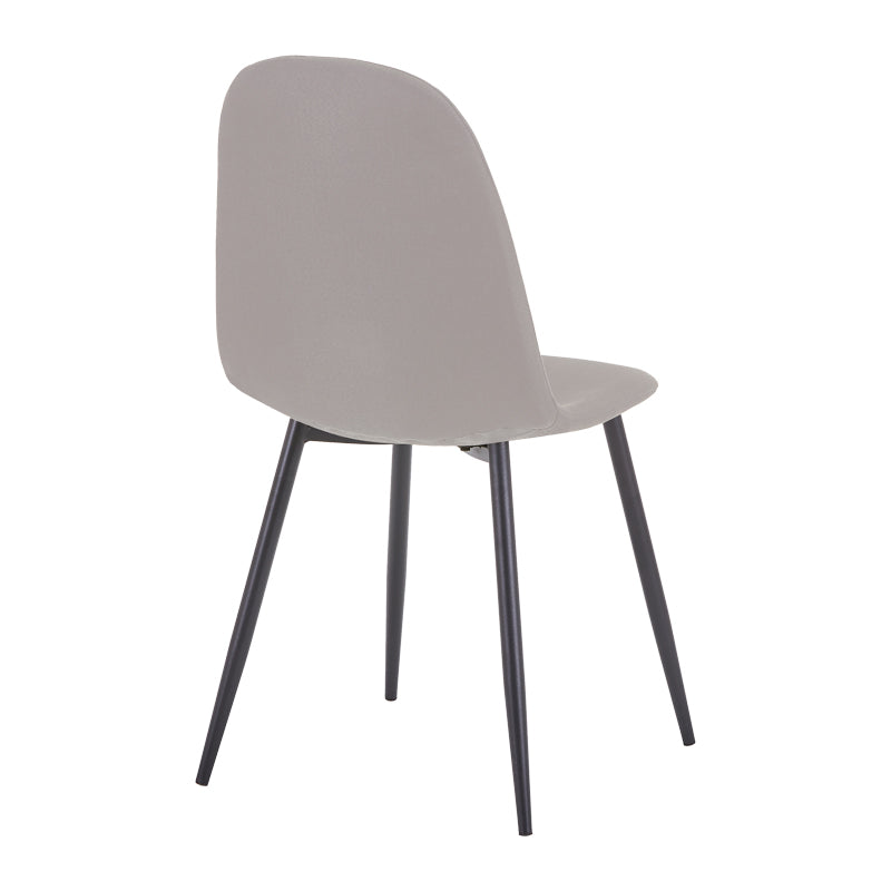 Scaun de dining Bella gri metal, negru, 43x52x89 cm, imagine suplimentara