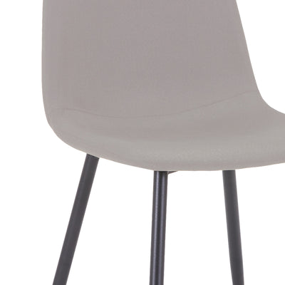 Scaun de dining Bella gri metal, negru, 43x52x89 cm, foto produs