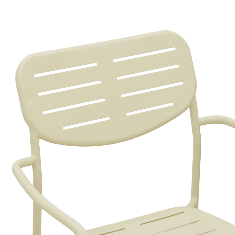 Fotoliu exterior Deraby, metal, 56x46x83 cm - Crem