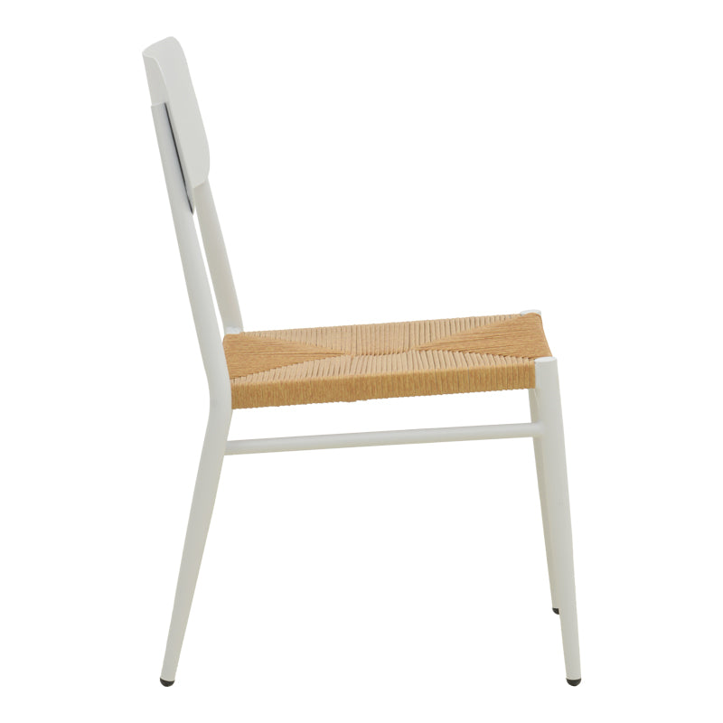 Scaun de exterior Giardino, Alb-Natural, 45x56x82 cm - Alb-Natural