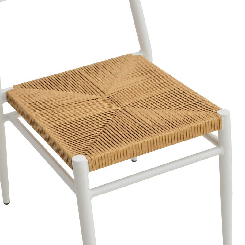 Scaun de exterior Giardino, Alb-Natural, 45x56x82 cm - Alb-Natural