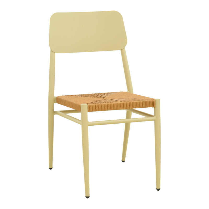 Scaun de exterior Giardino, Alb-Natural, 45x56x82 cm - Bej-Natural
