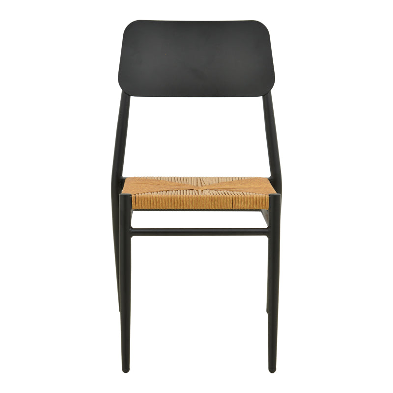 Scaun de exterior Giardino, Alb-Natural, 45x56x82 cm - Negru-Natural