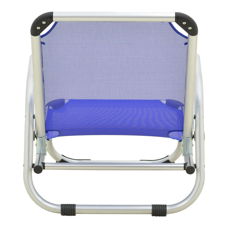 Scaun de exterior Playa, aluminiu si textilene, 54x72x63 cm - Silver-Blue