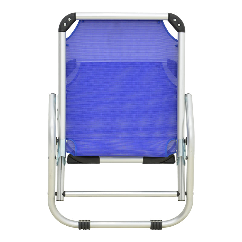 Scaun de exterior Playa, aluminiu si textilene, 54x72x63 cm - Silver-Blue