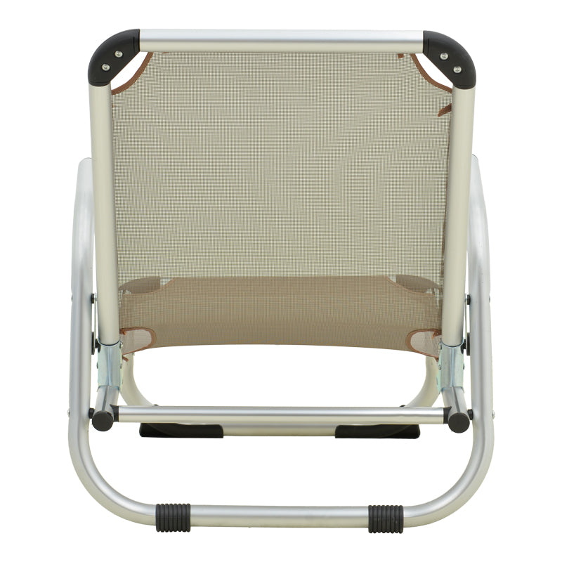 Scaun de exterior Playa, aluminiu si textilene, 54x72x63 cm - Silver-Champagne