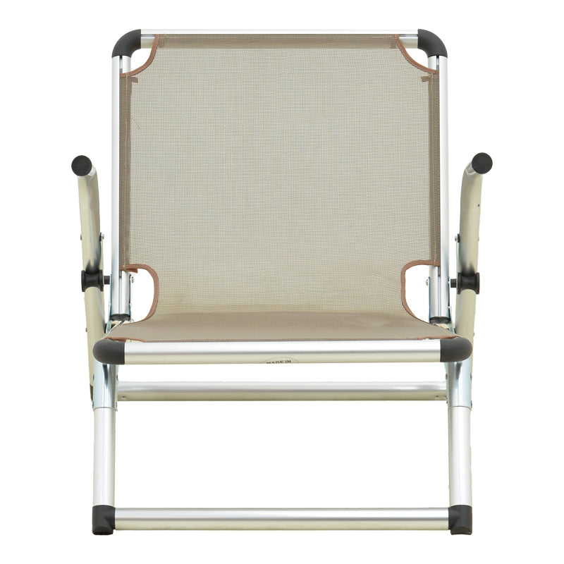 Scaun de exterior Plazo, aluminiu si textilene, 55x70x59 cm - Silver-Champagne