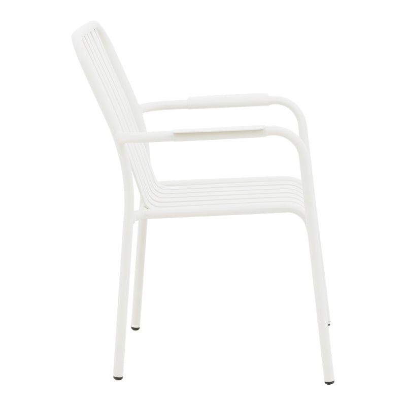 Scaun de exterior Vista stivuibil, aluminiu, Antracit, 62x60x84 cm - Alb