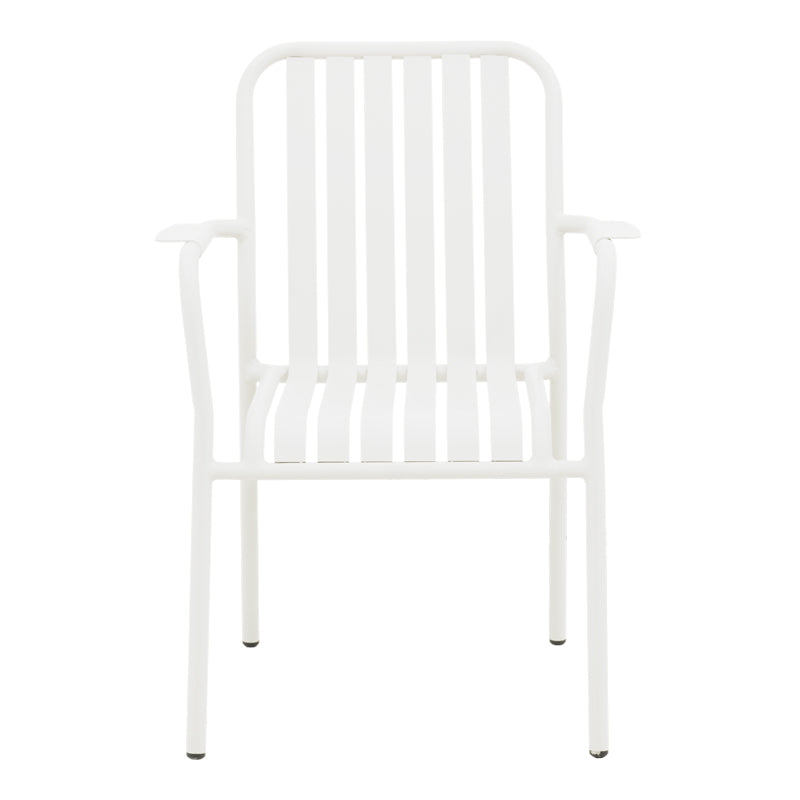 Scaun de exterior Vista stivuibil, aluminiu, Antracit, 62x60x84 cm - Alb