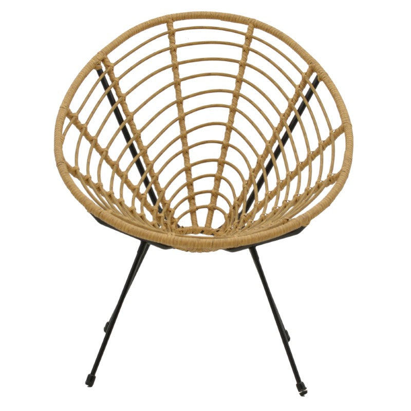 Scaun de gradina Naoki, Negru, 78x74x87 cm
